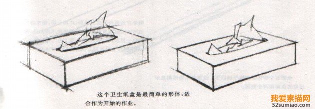 這個衛(wèi)生紙盒是最簡單的立方體，適合開始的繪畫練習