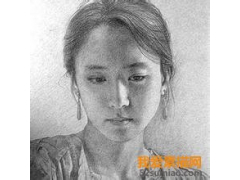 素描頭像年輕女性的刻畫(huà)